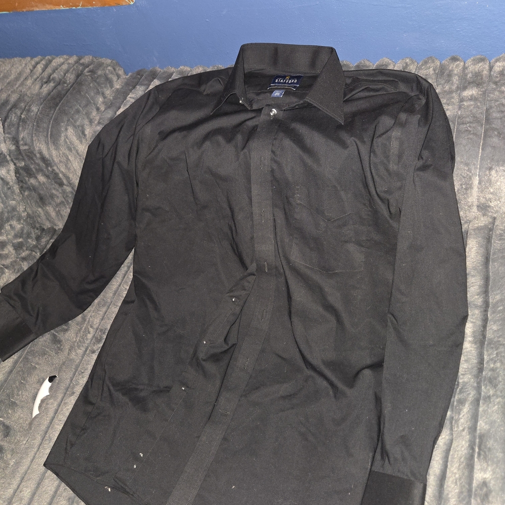 Stafford Classic Black Dress Shirt